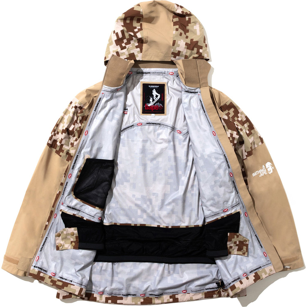 BAPE BY KAZUKI KURAISHI UAP CAMO SNOWBOARD 3-LAYER JACKET MENS