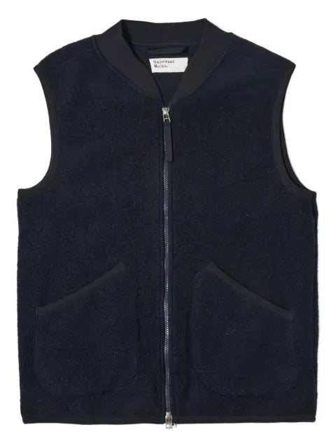 Universal Works zip-front fleece vest