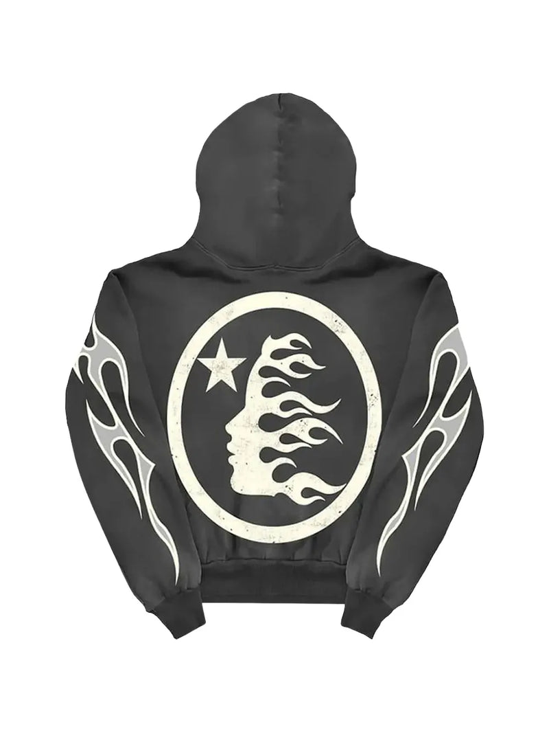 Hellstar flame-print hoodie