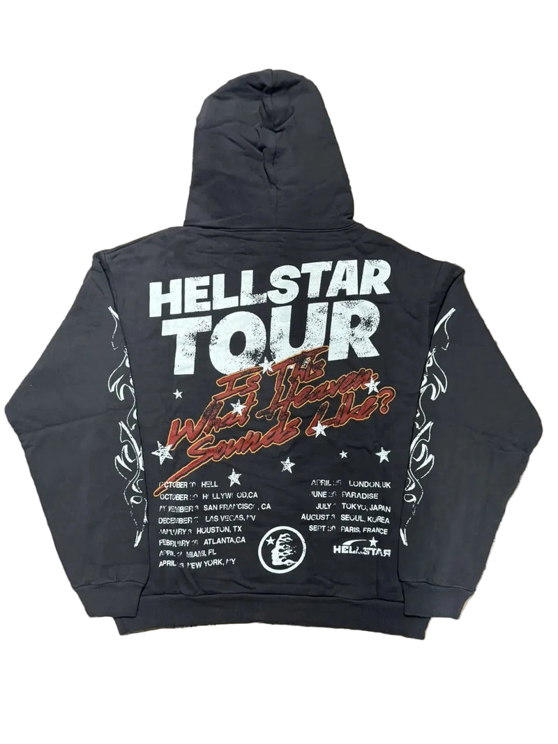 Hellstar Records Tour Hoodie Faded Black