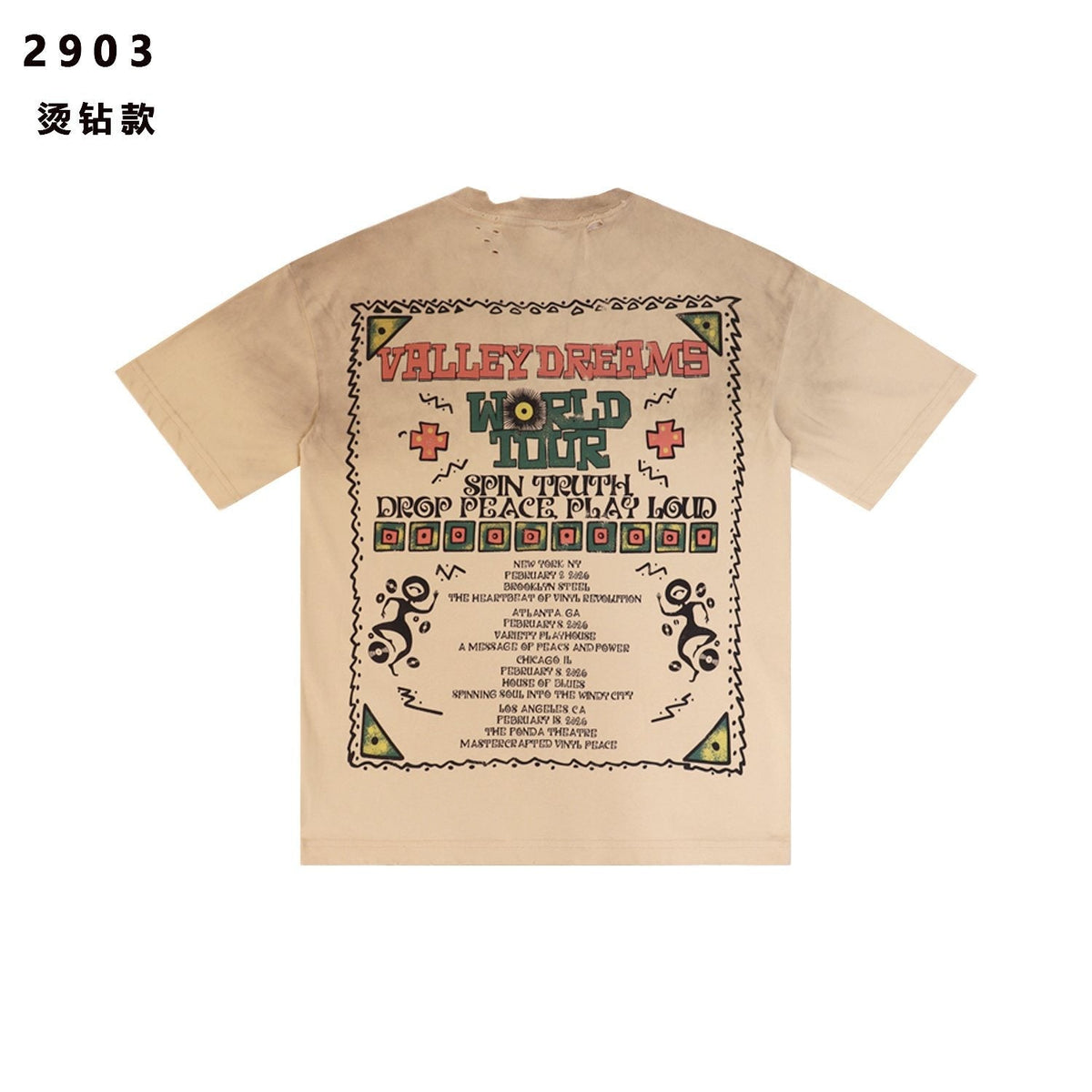 VALE USA Valley Dreams Studded Graphic T-Shirt