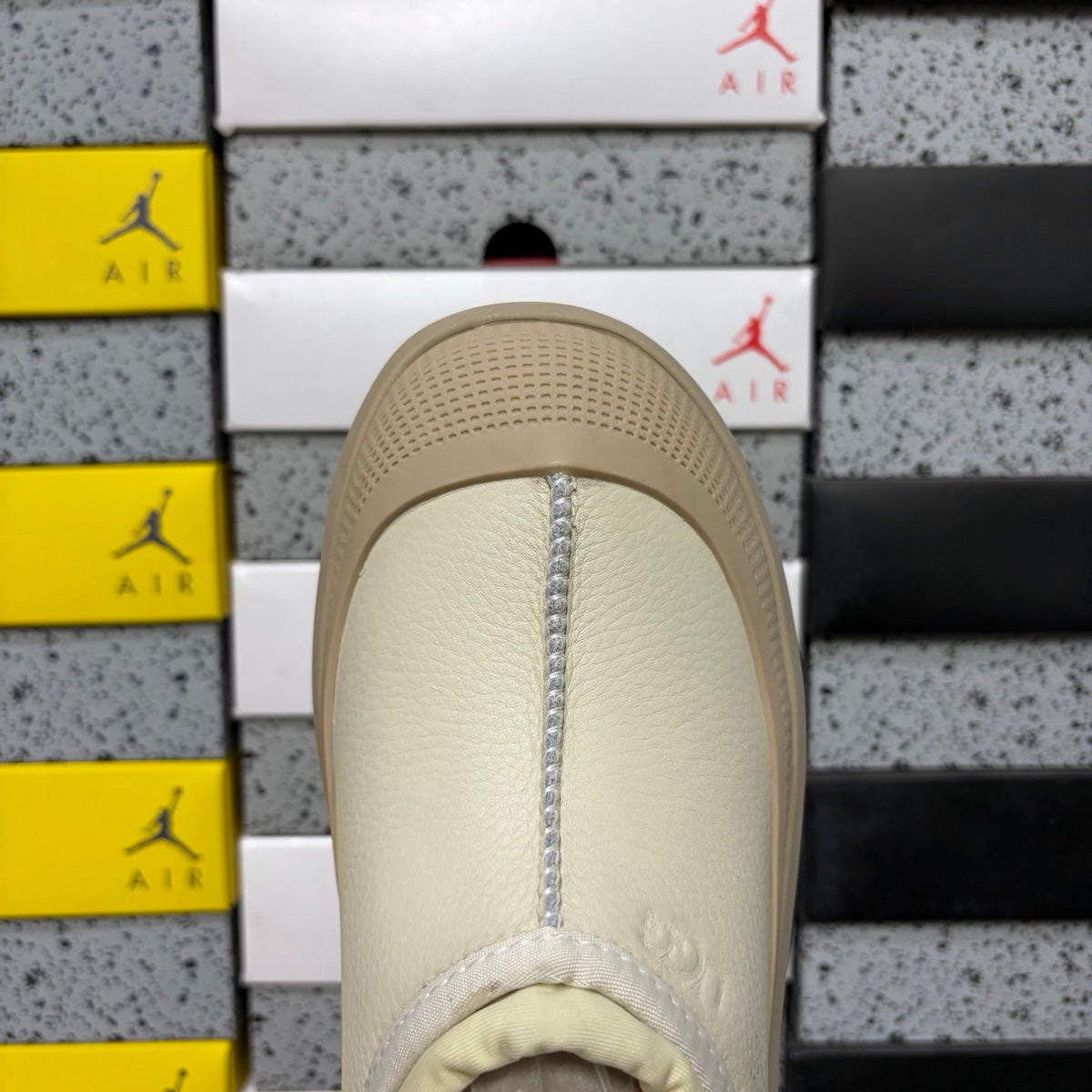 UGG Neumeel Deco Slip-On – Leather Moccasin Sneaker with Cream Lug Sole & Rope Drawstring in Cream