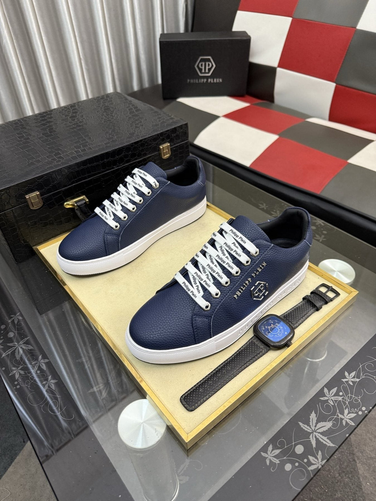 Philipp Plein Lace-Up Low-Top Sneakers